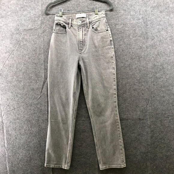Abercrombie & Fitch Denim - Abercrombie & Fitch 90s Ultra High Rise Curve Love Jeans Women 24/00S Gray Denim